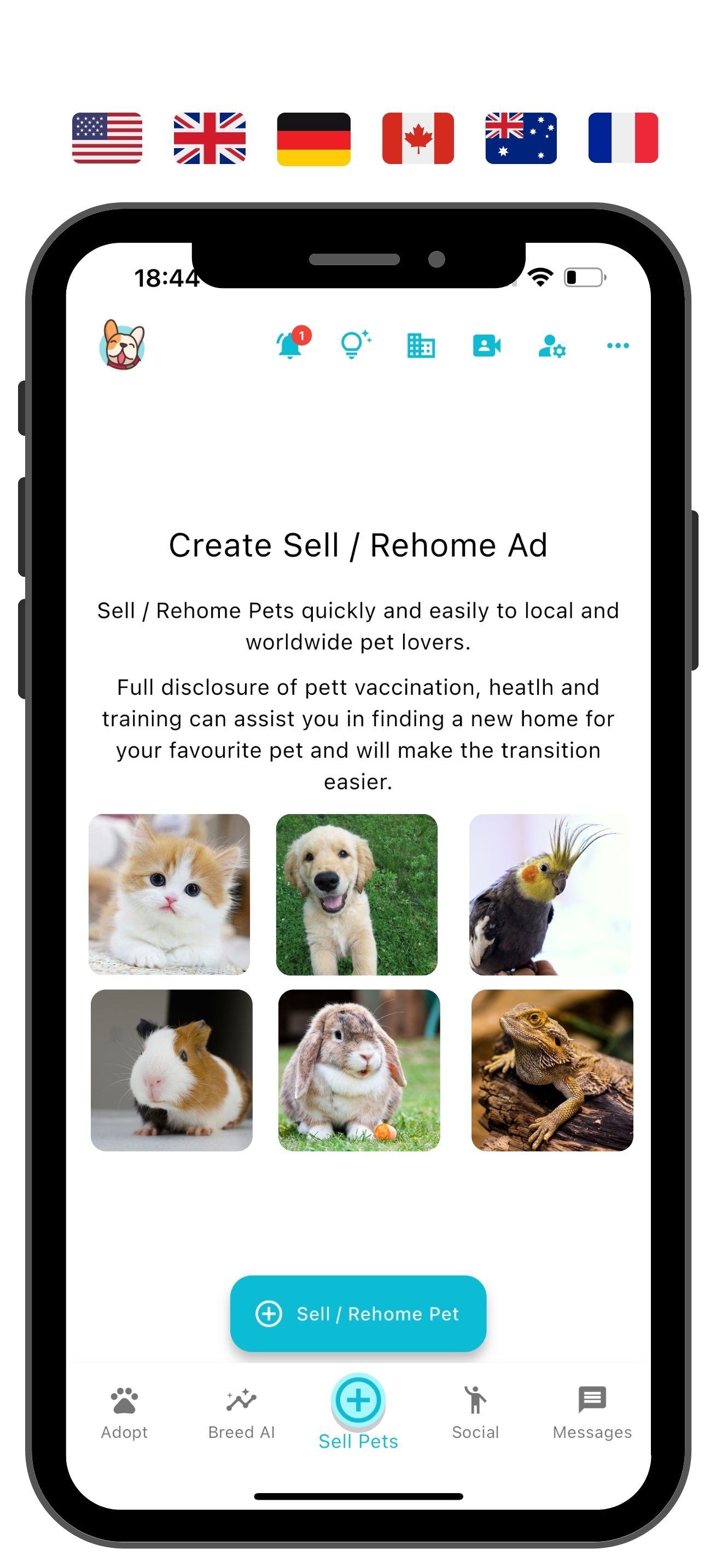 App features – SellPetsonline.app